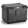 GIVI Bauletto Moto ALP44B2 Alpina 44L Monolock in Alluminio Nero con Sistema Crablock e Kit Universale