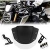 Aveko CB650R cb650 r 2019-2022 Moto Auto Schermo Della Bicicletta Parabrezza Della Bicicletta CB650 R Parabrezza Visiera con Staffa di Montaggio Della Bicicletta (nero)