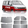 MaxEarn Set di 8 tappetini termici, adatti per VW T5/T6 SWB, di lusso interno per auto, parasole, pieghevoli, set di tende termiche, oscuranti, protezione solare per parabrezza