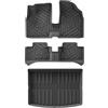 WEIFANAA Vasca Baule Auto per Leapmotor T03 EV 2023-2024 Tappetini per Auto Tappetino per Bagagliaio TPE 3D Tappetino per Piedi Inodore Set Vassoio Nero Auto Tappetino Bagagliaio(LHD 4PCS)