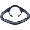 Bebykilemi Maniglione passeggero per moto, con scanalature di presa sicura, maniglia per serbatoio moto, impugnatura in alluminio CNC, compatibile con CFMOTO 250SR/300SR/450SR/650GT (nero)