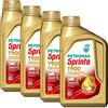 Petronas Kit 4X Sprinta Olio Motore 100% Sintetico T900 per Moto e Scooter 2 Tempi - 4 Confezioni da 1 Litro