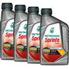 Petronas Kit 4X Sprinta Olio Motore Moto Scooter 4 Tempi F500 10W-40 1L - Semi Sintetico - 4 Cofezioni da 1 Litro