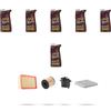 HOFFCAR Kit tagliando 4 FILTRI e 6L OLIO M compatibile con Jaguar XF (250) 2.2 Diesel 140kw dal 2011