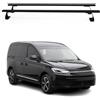 OMAC Barre portapacchi trasversali resistenti compatibili con VW Caddy IV 2020-2026 - 2 barre - acciaio nero