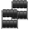 Ansobea Scaffale per Pneumatici x2, Portagomme per 8 Pneumatici 107 x 46 x 117cm, Albero per Pneumatici Auto Portata 180kg, Portagomme con Copertura Protezione Pneumatici,per Garage Cantina