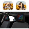 RKXGiftopia Copri Poggiatesta Auto Personalizzato 2 Pezzi, Fodere Poggiatesta con Foto Logo Testo, Stampa Fronte Retro, Copertura Elasticizzata per Auto, Regalo Coppia