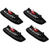 Whispbar Yakima YK650W Kit di Attacchi per Barra da Tetto Auto, Nero/Rosso, Confezioni da 4