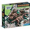 Clementoni Scienza e Gioco Lab - Archeogiocando T-Rex e Smilodon 2 in 1, Gioco Scientifico 6+ Anni, Fossili Dinosauri da Scavare e Assemblare, Kit Archeologo, Made in Italy, Lingua Italiana, 19394