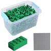 Katara 1827 - Set 520 Mattoncini 4x2 Base Scatola Compatibile Lego, Sluban, Papimax, Q-Bricks - Verde