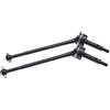 RCAWD 2pcs #45 albero di trasmissione CVD in acciaio temprato per rc hobby modello auto 1/14 Wltoys 144001 buggy opzione hop-up parti (nero)