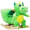 DEUBA® Dinosauro di Peluche a Dondolo in Legno con Suoni Cintura di Sicurezza Giochi Infanzia Bambini Regalo Giocattolo