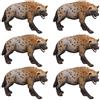usefulbeauty 6 pezzi Figura giocattolo iena - Figure per animali per cani - Figure realistiche per cani - Figurina per animali selvatici iena | Per la raccolta scientifica educativo