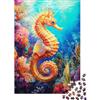 1M6T7B2K Tema Oceanico 1000 Pezzi Puzzle Cavalluccio Marino Carta per Adulti Educativo Animali Sottomarini Puzzle Cartaceo Allenamento Mente Decorazione 38x26cm/1000pcs