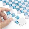 Odoria Casa delle Bambole Piastrelle Pavimento: Scala 1/12 Miniatura Mattonella Quadrato para Moderno Diorama Blu Bianco Mosaico - Mini Bagno Cucina Parquet Figura Componenti Edificio 18x18 cm²