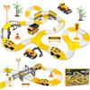 PATEMZON 305 Pezzi Set di Giocattoli Veicoli da Costruzione, Pista Macchinine Giocattolo per Bambini, Set da Pista Auto Flessibile con 6 Auto, Macchinina Giocattoli Natale Regalo Bambini 3+ Anni