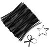 QUARKZMAN Fascette Twist 2,3, Fascette Metalliche, Fascette Riutilizzabili Rivestite in Plastica per Prodotti Forno, Sacchetti Caramelle, Sacchetti caffè, Sacchetti Regalo, 800pz, Nero