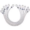 FLAGLY - Set di anelli di alta qualità per fissare le bandiere al pennone, per pennoni fino a 100 mm di diametro, lunghezza = 41 cm, accessori per pennoni (6)