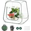 KUWUNG Mini Serra da Giardino Invernali, 98x98x98CM Serra per Piante Inverno Pop Up con Guanti e Velcro, Mini Serra da Balcone Invernale, Mini Serre da Giardino Invernali,Mini Serre da Balcone