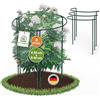 TTL GARDEN Supporto per arbusti, 35 cm x 40 cm, set da 3 pezzi, supporto per piante in acciaio inossidabile rivestito in plastica, supporto per piante, supporto per fiori, ortensie, rose, peonie, Ø