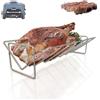 huanniu Supporto per Costine & Cestello per Barbecue Ninja Woodfire XL OG850/OG901，Griglia antiaderentea Forma di V per Pollos, Acciaio Inox 304 più Spesso