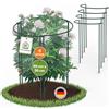TTL GARDEN Supporto per arbusti, 60 cm x 30 cm, set da 4 pezzi, supporto per piante in acciaio inossidabile rivestito in plastica, supporto per piante, supporto per piante, supporto per fiori