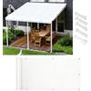 AUWUUA Tenda a Vela Rettangolare 1.2x1.5m/120x150cm Telone Impermeabile Esterno Antivento con Protezione UV 95%, PES 220g/m² Tenda Parasole per Giardino, Patio, Pergola, Giardino, Cortile, Bianco