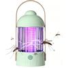 Eznaobo Lampada anti-zanzara esterna, dispositivo anti-zanzara per campeggio con luce LED, lampada anti-zanzara ricaricabile, 4000 mAh pieghevole per esterni interni (verde)