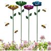 Lbaote Abbeveratoio Per Uccellini A Forma Di Fiores, Paletto Da Giardino A Fiores Per Uccellis, Paletto Da Giardino Con Mangiatoia, 4 Pezzi Abbeveratoi A Forma Fiori Stazione Acqua Esterno, Cortile, Balcone