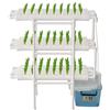 soudesileim Sistema idroponico a 3 livelli, kit di coltivazione idroponica con pompa dell'acqua, tubazione ispessita idroponica, sistemi di coltivazione di piante per casa|giardino (108 piante)