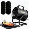 NIXOD Cappa portatile con 9 filtri a carbone attivo, forte aspirazione da cucina ventola di scarico per barbecue interno, pentola calda, camper e cucina desktop nero puro