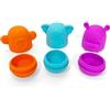 Simba ABC Animali a spruzzo d'acqua - 3 morbidi giocattoli da bagno in silicone (Hippo, elefante, AFFE), facile da pulire con apertura, giocattolo per vasca da bagno per bambini dai 12 mesi in su, 8
