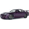 Solido - Nissan Skyline (R34) GT-R Z-Tune 1999 1:18 - Modellino di auto Die-Cast, modello da collezione in metallo, slila di mezzanotte, con base in plastica, scatola per finestra