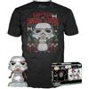 Funko POP! & Tee: Star Wars - Holiday Stormtrooper - Metallico - Extra Large - (XL) - T-Shirt, Maglietta - Vestiti con Figura in Vinile da Collezione - Idea Regalo - Giocattoli e Top a Maniche Corte