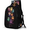 WECECE Zaino per Computer Owl Motif Ragazzo Classe 8 Borsa Scolastica Bird Pattern Studentesse 12-15 Anni Cartella Scolastica Classe 7-9, School Bag Libri Quaderni Grande Comodo