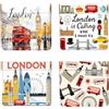 Peacoblue Portamonete da donna, in pelle, impermeabile, resistente, mini portamonete, 4 pezzi, ottimo regalo per adulti, Viaggio a Londra con il Big Ben, 11cm x 12cm, Viaggio a Londra con Big Ben