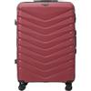 W WINGS WINGS PHOENIX - Set di valigie S M L, in polipropilene rigido, 4 ruote a 360°, serrature a combinazione, valigie da viaggio leggere e spaziose con ruote, Rosso, L, valigetta