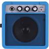POENVFPO Mini Amplificatore per Chitarra, Amplificatore per Chitarra Elettrica Portatile da 5 W con Controllo del Volume, Overdrive, Doppio Ingresso, Uscita per Cuffie, Tracolla per Musicisti,