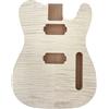 Yinfente Corpo per chitarra elettrica di ricambio in legno d'acero mogano per chitarra non finito, 64 cm