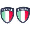 miss divisa Set 2 Scudetti Italia Tattici in PVC Plastificati 3D con Bordo BLU - Patch