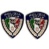 miss divisa Set 2 Pin cm 1,5 Pegaso Polizia Locale Smaltato in Metallo - Mini mini spilla da Giacca - mm 15