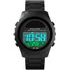 TONSHEN Uomo Donna e Sportivo Orologio Impermeabile Energia Solare Multifunzione LED Elettronico Outdoor Militare Tattica Digitale Orologi da Polso Allarme Data Cronometro (Nero)