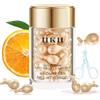 HKH Olio di siero di vitamina C - capsule anti-invecchiamento con vitamina C & E, riduce le rughe e le linee sottili, rassoda e idrata, 48 capsule per la cura della pelle, con forbici