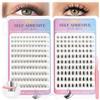 INPING Ciglia Finte Autoadesive, 2 Modelli Kit Extension Ciglia Naturali Banda Trasparente - Wispy Manga Lashes, Ciglissime Press e Go kit con Pinzette per Principianti DIY Lash Senza Colla 8-16mm