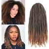 XIIMENALU Marley Twist Braiding Hair Afro Kinky Curly Marley Twist Crochet Hair Marley Twist Hair Long Cuban Twist Hair Marley Hair Extensions Synthetic Crochet Braids (T30#, 12inch/3packs)