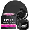 zoxpm Ritocco Ricrescita Capelli, 4g Polvere per Capelli Waterproof Correttore per Infoltimento Capelli Donna e Uomo, Hairline Shadow per Riempire Capelli Diradati (Nero)