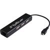 TV xStream Adattatore LAN Ethernet con 3 porte USB Hub con alimentazione micro USB per dispositivi di streaming TV, stick di seconda generazione, 3a generazione 4K, più cavo USB a DC per alimentazione