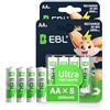 EBL 8 x Pile Ricaricabili AA 2800mAh Batterie 1200Tceh AA Ricaricabili 1,2V Ni-MH Precaricate