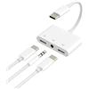 Aksenli Adattatore USB C a Jack 3,5mm Cuffie(3in1)per iPhone 16 15 Pro Max per apple Type C Cavo Aux DAC Audio Ricarica Compatibile per Samsung Android per iPad Doppio Type C Auricolari Caricatore Sdoppiatore