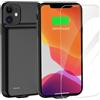 YISHDA Custodia con batteria per iPhone 11, custodia protettiva portatile da 7000 mAh, batteria ricaricabile estesa, compatibile con iPhone 11 (6,1 pollici, nero)